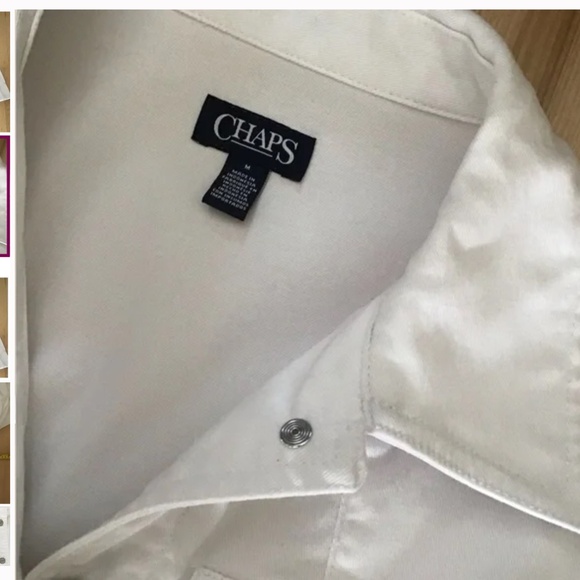 CHAPS White Stretch Denim Jacket - Picture 2 of 7